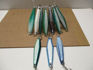 Vintage Tuna Lures Tady 9 Set Of 10 Jigs All Surface