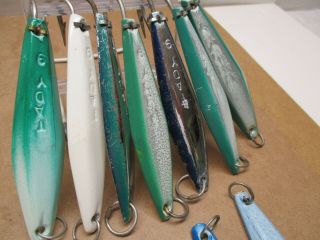 VINTAGE TUNA LURES TADY 9 SET OF 10 JIGS ALL SURFACE 3