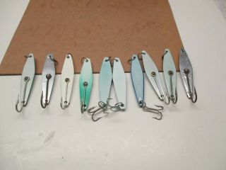 VINTAGE TUNA LURES TADY 9 SET OF 10 JIGS ALL SURFACE 5