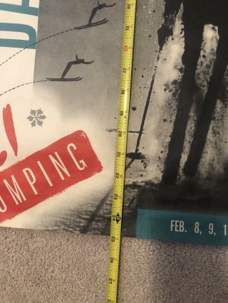 Rare Vintage Dartmouth Winter Weekend 1946 Ski Poster Ski Jumping 3