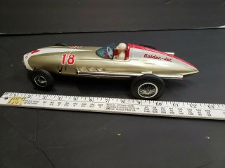 Vintage Tin Toy Golden - Jet Friction Race Car Japan Very.  See.