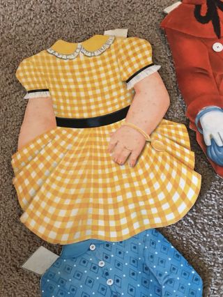Vtg LITTLE LULU Cardboard Poster With 6 Little Lulu Dresses 6