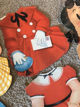 Vtg LITTLE LULU Cardboard Poster With 6 Little Lulu Dresses 7
