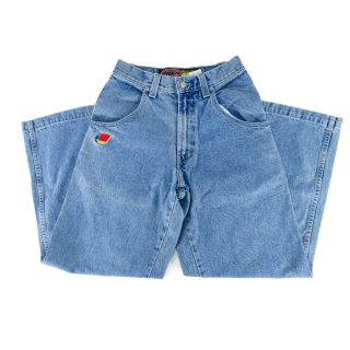 Vintage JNCO Jeans Size 28 x 30 Light Blue Denim Skater Wear Easy Wide Baggy 4
