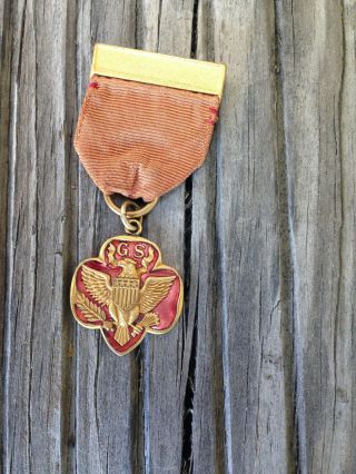 Vintage Girl Scouts Honorable Mention In Life Saving / Medal Of Honor