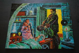 Rare Vintage Jaymar Frankenstein Puzzle Large 17 