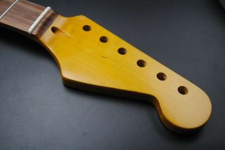 Flame Maple Guitar Neck Vintage Tint Fits Stratocaster 22 Fret Blemish Finis