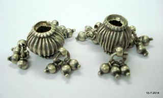 Vintage Antique Tribal Old Silver Beads Necklace Bracelet Elements