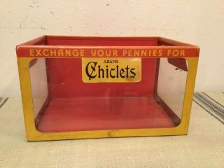 Vintage Chiclets Gum Store Counter Display Box