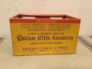 Vintage Chiclets Gum Store Counter Display Box 3