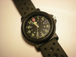 Swiss Army Renegade 24228 Wrist Watch For Men Triple Black 39mm Case Rubberstrap