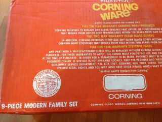 Vintage Wildflower Corning Ware Modern Family Set 3
