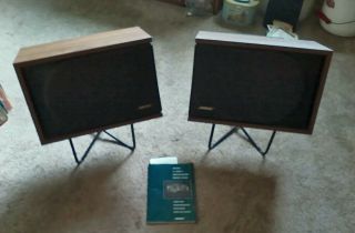 Vintage Bose 4.  2 Series Ii Direct Reflecting Speakers & Stand 