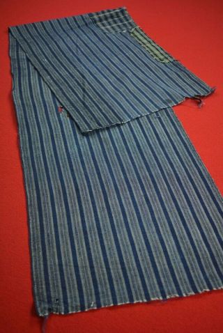 Yx35/85 Vintage Japanese Fabric Cotton Antique Boro Patch Indigo Blue Shima 52 "