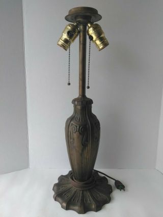 Vintage Art Nouveau Style Electric Table Lamp Base Only No Shade