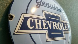VINTAGE CHEVROLET PORCELAIN GAS TRUCKS MOTOR AUTOMOBILE SERVICE STATION SIGN 3