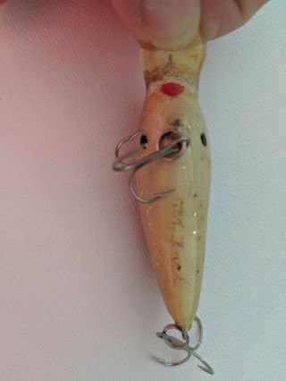 Vintage Fred C Young Big O/Mr Fred sized Lure Handcarved NF signed Me Fred 5