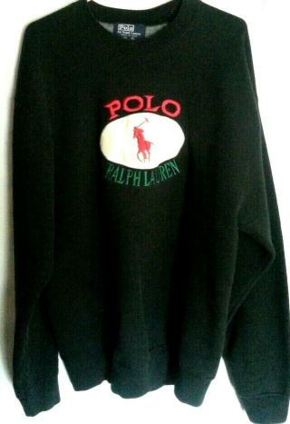 Vintage Polo Ralph Lauren Usa Embroidered Crewneck Sweatshirt Men’s Xl Rare