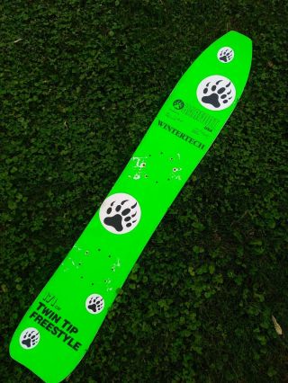 Vtg Barfoot Usa Snowboard 171cm Twin Tip Freestyle Green Florescent Delost