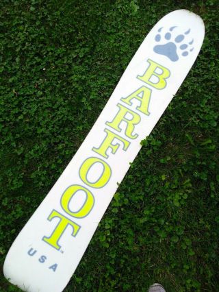 Vtg BARFOOT USA Snowboard 171cm Twin Tip Freestyle Green Florescent DeLost 4