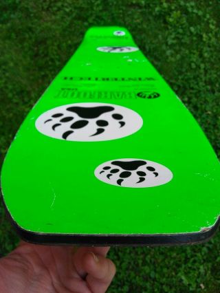 Vtg BARFOOT USA Snowboard 171cm Twin Tip Freestyle Green Florescent DeLost 9