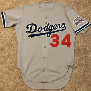 Vtg Authentic Fernando Valenzuela Los Angeles Dodgers Jersey Rawlings Mlb 44