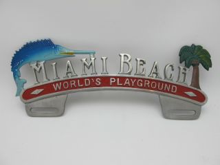 Miami Beach Florida License Plate Topper World 