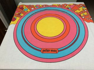 Vtg Peter Max Double/full Flat Bed Sheet