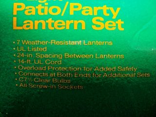 Vintage Retro NOMA Owl Party Lites String 7 Camping Rv Patio Blow Mold Lights B 3