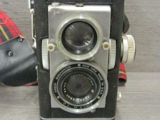 Vintage Ansco Automatic Reflex F/3.  5 TLR Film Camera 1947 1st Model In Case 5