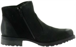 Earth Vintage Leather Side Zip Ankle Boots Jordan Black 10w A294459