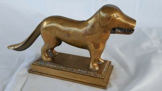 Vtg Brass Ornate Nut Cracker Dog Lab Made By The Weiser Hardware Mfg.  Co Los Ang
