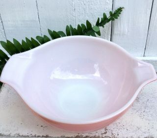 Vintage Pyrex PINK GOOSEBERRY 442 & 444 Cinderella Mixing Bowl Set 4