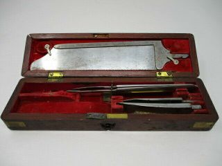 Antique Civil War Surgical Amputation Field Kit Rare W&h Hutchinson Sheffield