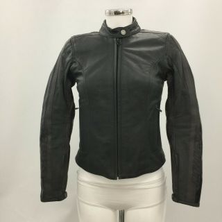 Dainese Black Leather Motor Bike Jacket Vintage Ladies Uk Size 40 Sa51360