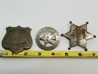 OBSOLETE Vintage Police Badges,  Goodyear Inspector,  Walnut (Chicago) Illinois IL 3