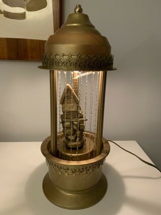 Vintage Rain Lamp Grist Mill Mineral Oil Light 16 " Tabletop Lamp