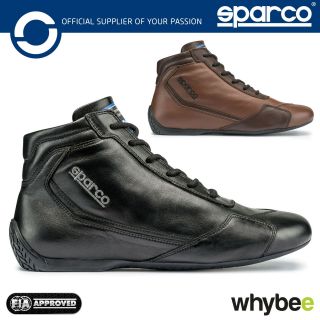 001239 Sparco Slalom Rb - 3 Classic Race Leather Boots Vintage Fia Fireproof