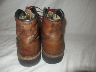 Vintage Vasque Brown Leather 1970 ' s Mountaineering hiking Boots USA Men US 10 4