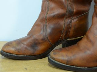 Vtg Made in Canada Womens Sz 8.  5 Leather Knee High Rugged Riding Western Boots 3