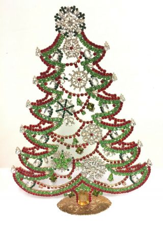 Stunning Rhinestone Christmas - Tree - Stand Up Size Xxl Husar.  D - K - 28