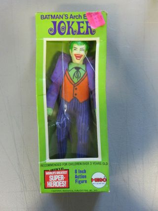 Vintage 1973 Joker Mego Figure With Box - Batman 