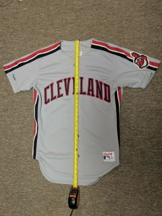 Vintage VTG Rawlings CLEVELAND INDIANS away jersey.  SZ 40 80s/90s 6