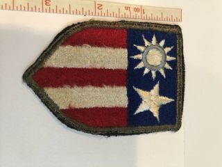 Rare WWII US Army CBI Vintage Patch (Blue Ring Top Left) Stock 177 USA 2