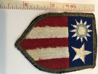 Rare WWII US Army CBI Vintage Patch (Blue Ring Top Left) Stock 177 USA 3