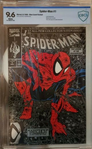 Spider - Man 1 Silver Cover Blue Lizard Variant - Graded 9.  6 - Very Rare