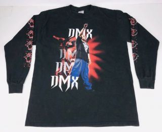 Vintage 1990’s Men’s Dmx Long Sleeve Black T Shirt Large Rare Rap