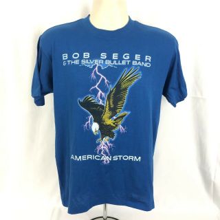 Vtg Bob Seger American Storm Concert Rock Band Tour T - Shirt 1986 Large J13