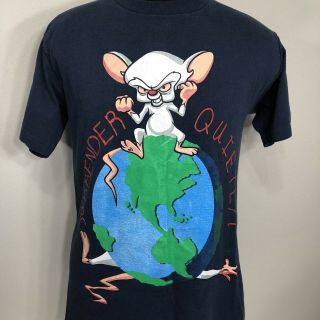 Vtg Pinky And The Brain T Shirt Animaniacs Warner Bros Cartoon 90s Single Stitch