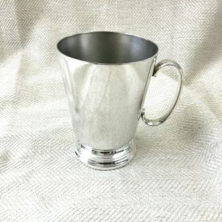 Art Deco Tankard Vintage Silver Plated 1 Pint Mug Pot Simple Plain